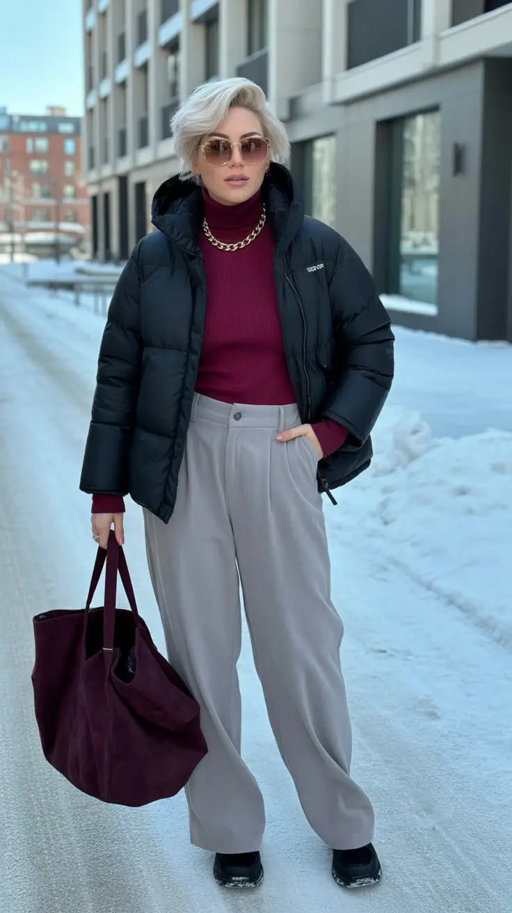 Aesthetic Winter Outfit Ideas 2025–2026 Dark and Modern Mix