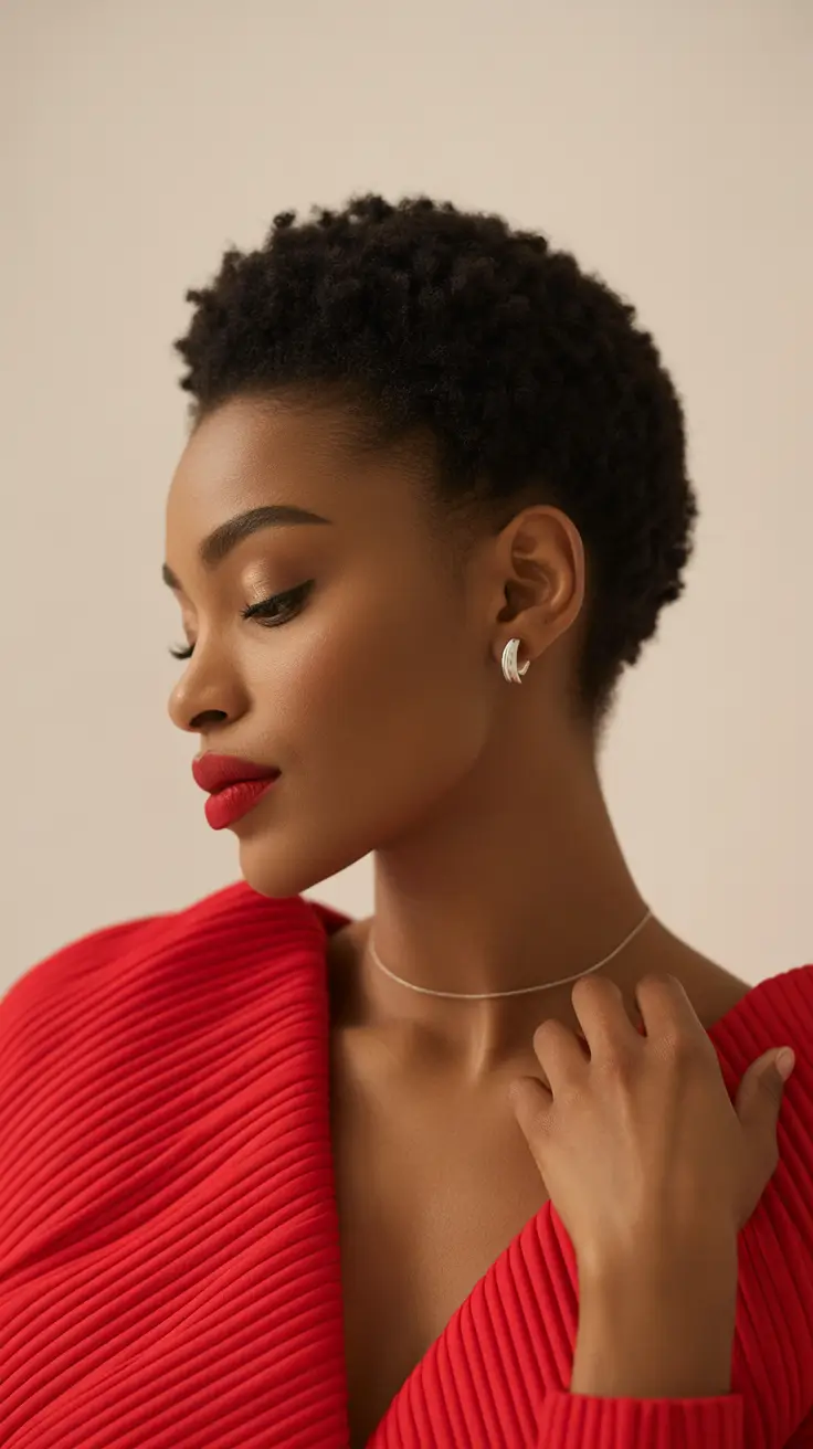Black women’s winter hairstyles tapered cut