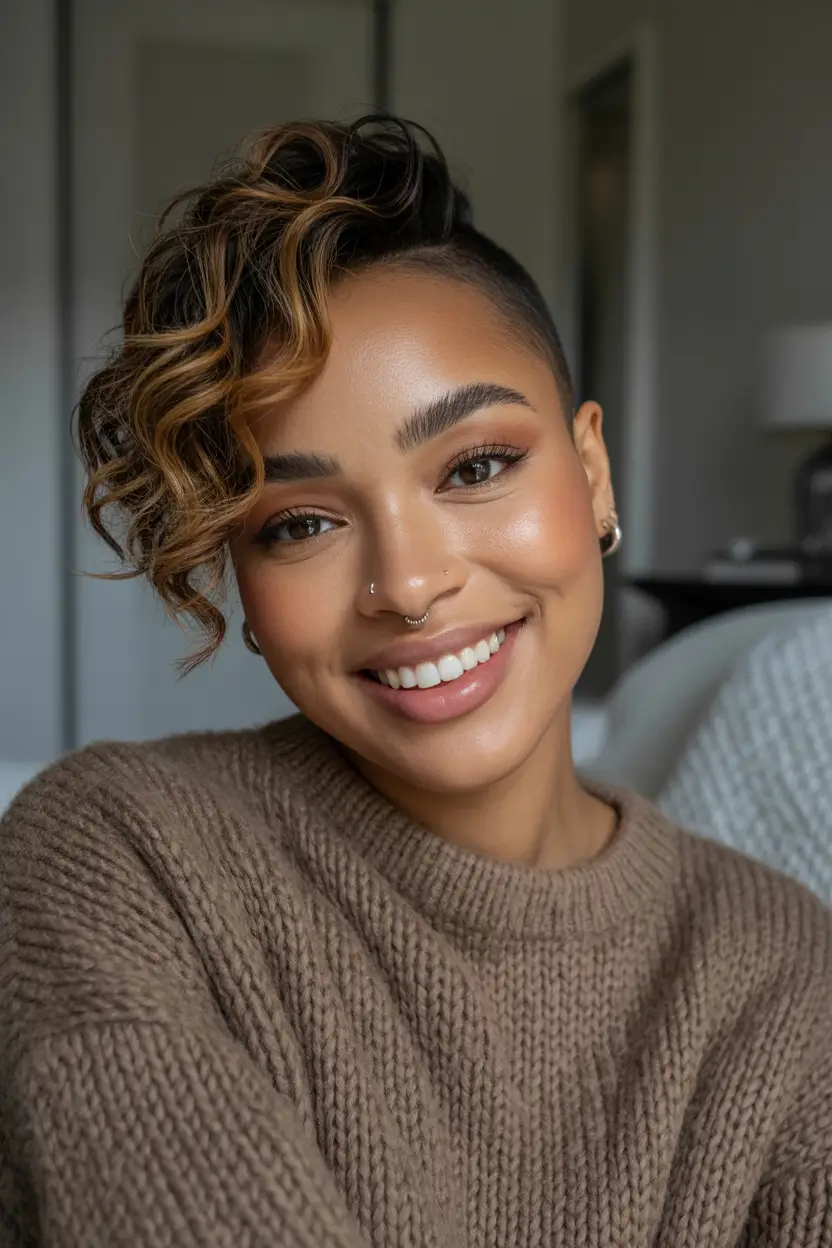 Black women’s winter hairstyles curly undercut