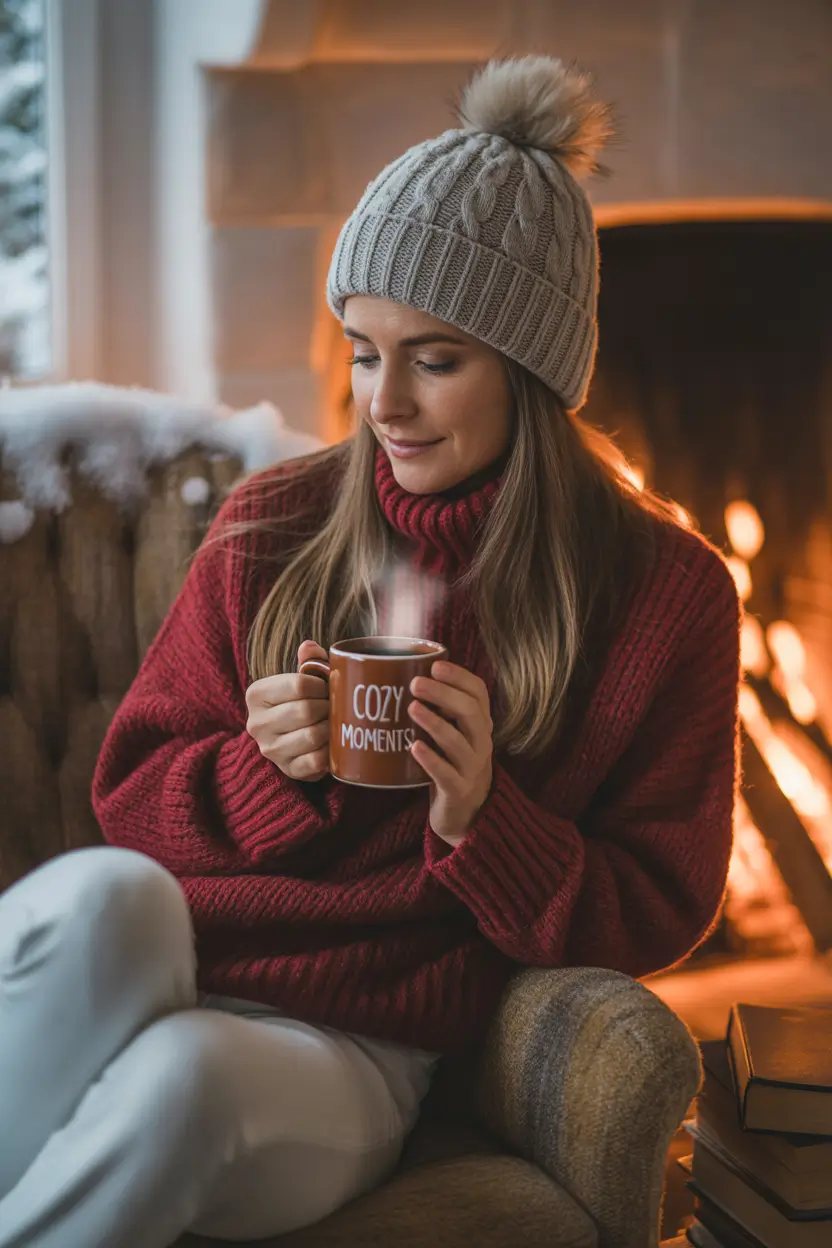 Casual Winter Outfits for Women 2025 2026 Cozy Moments by the Fire