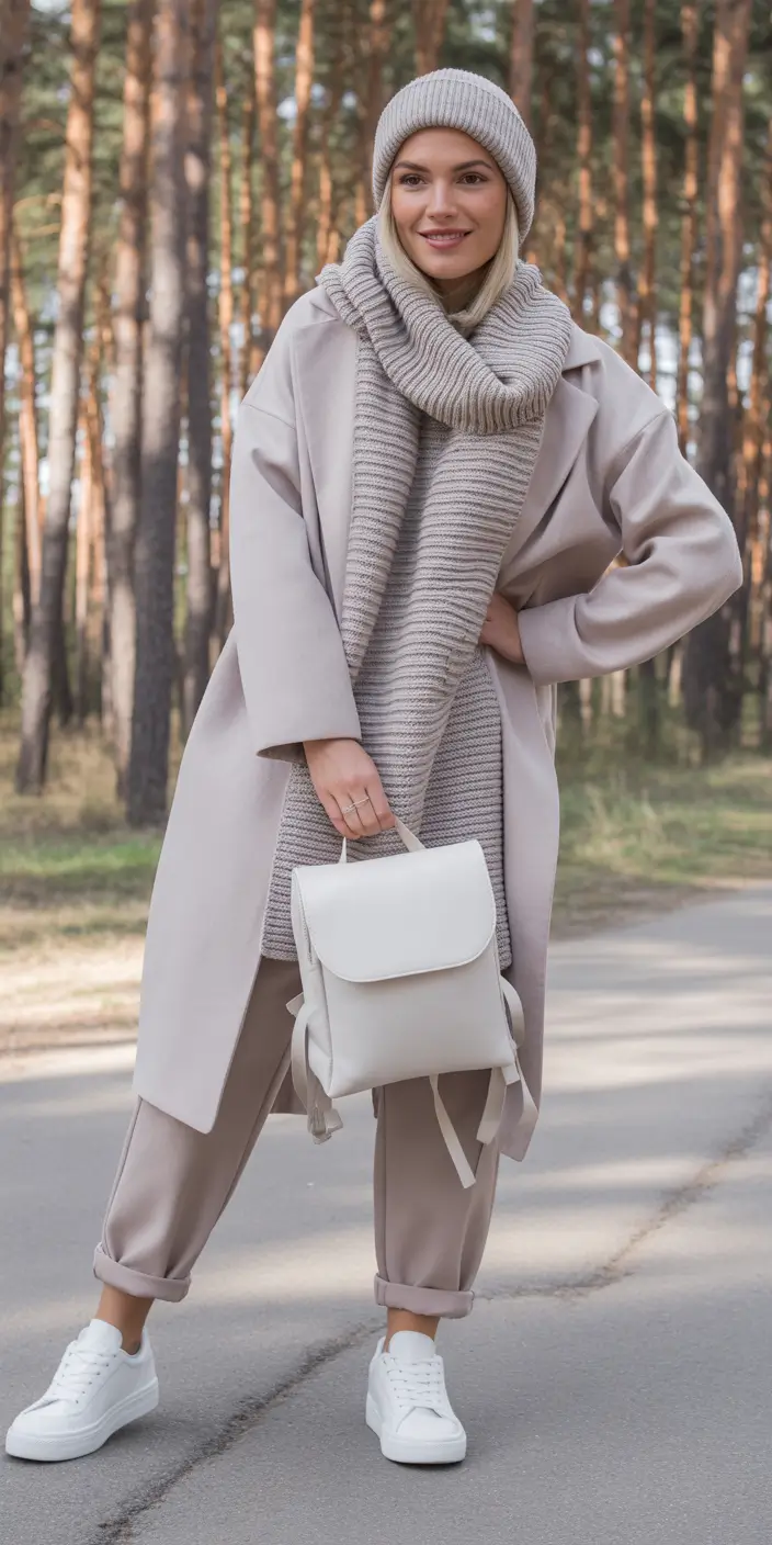 Cozy outfits to wear in October 2025 - Neutral Street Style