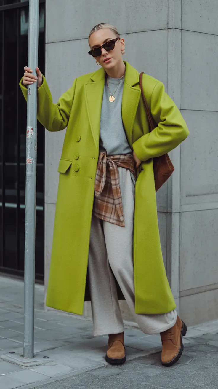 Cozy outfits to wear in October 2025 - Lime Green Statement