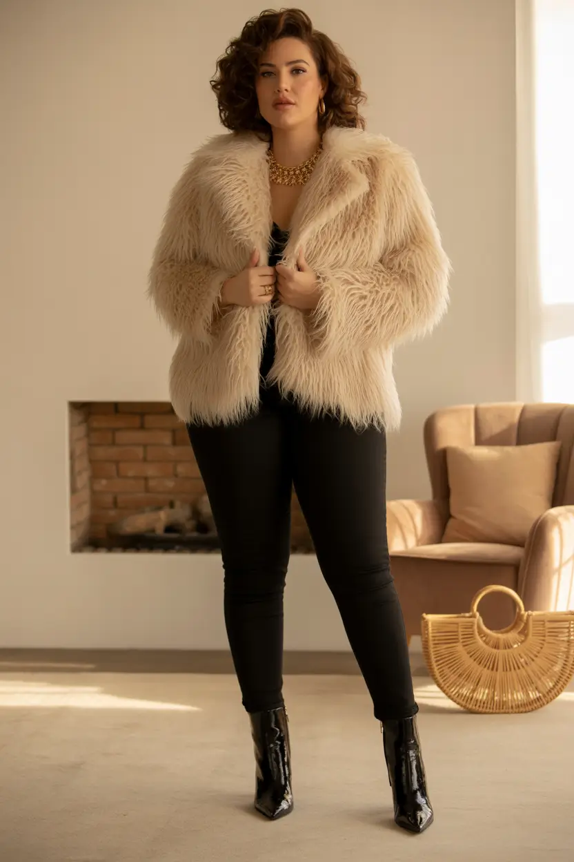 Plus size Chic Neutrals with a Touch of Glam