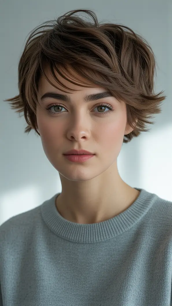 Cute Haircuts for Winter 2025–2026 Playful Pixie with Layered Texture