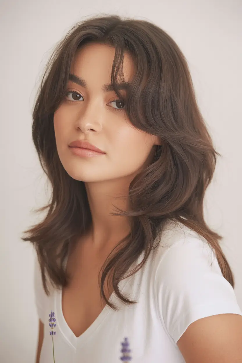 Cute Haircuts for Winter 2025–2026 Long Layers with Soft Brunette Finish