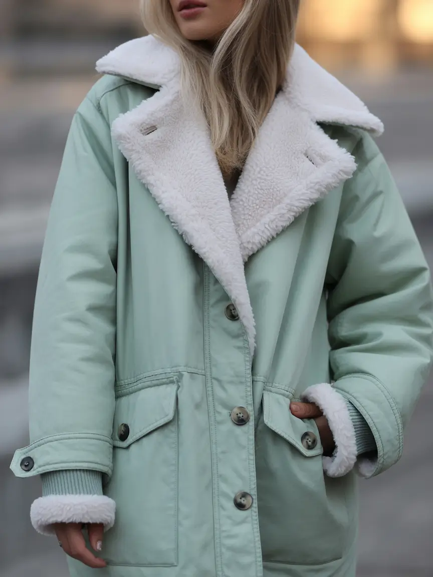 Cute Winter Outfits 2025 2026 Minty Fresh Shearling