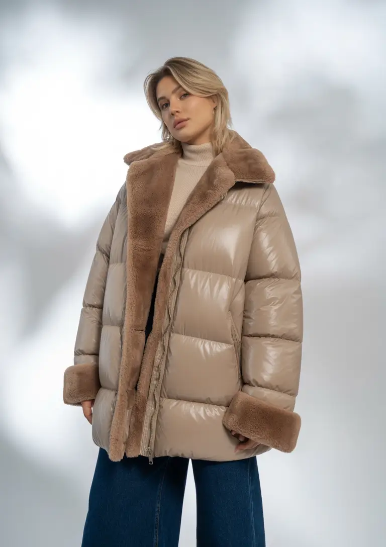 Cute Winter Outfits 2025 2026 Cappuccino Puffer Elegance