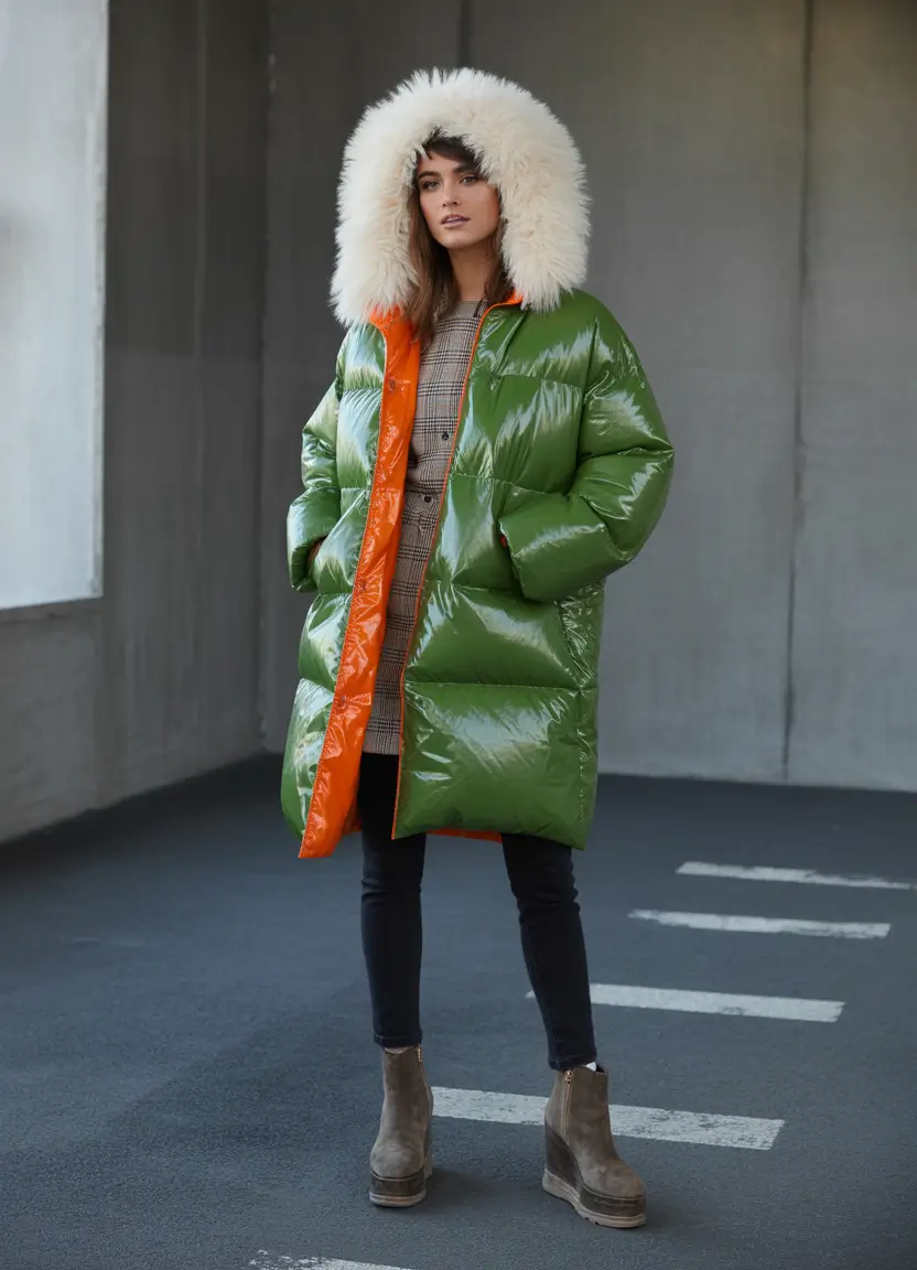 Cute Winter Outfits 2025 2026 Sporty Green Shine
