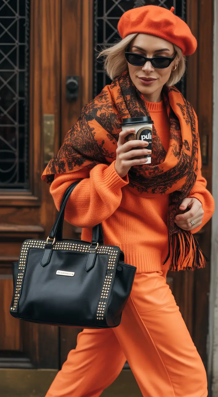 Cute Winter Outfits 2025 2026 Playful Orange Accent