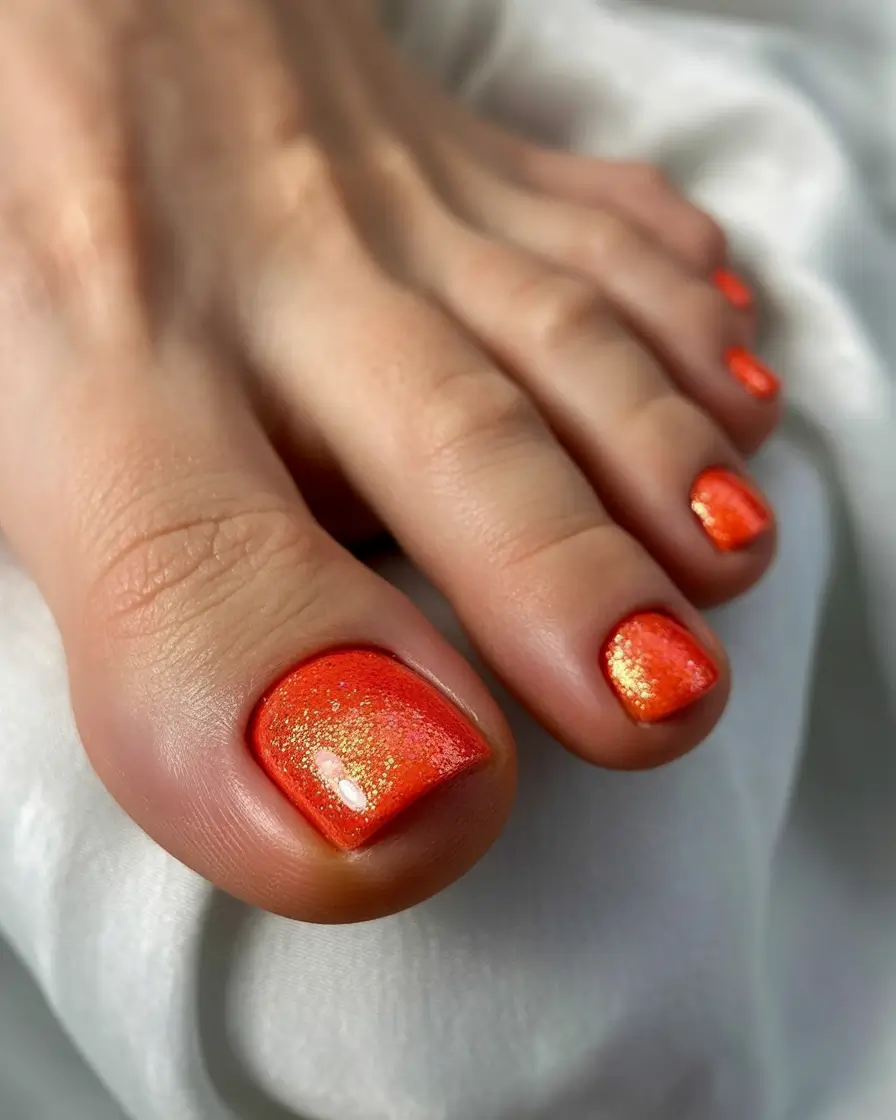 Colors autumn pedicure Shimmering Pumpkin Glow