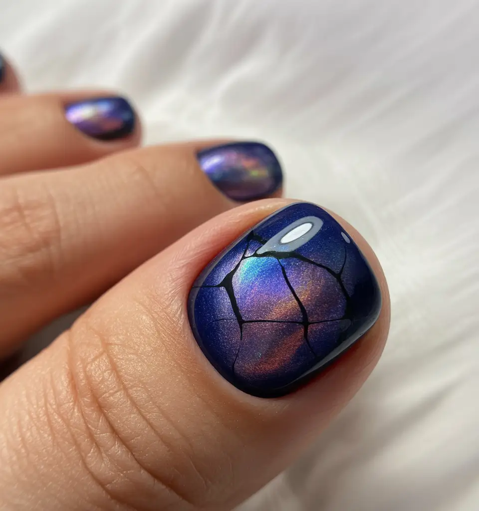 Colors autumn pedicure Midnight Galaxy Shimmer