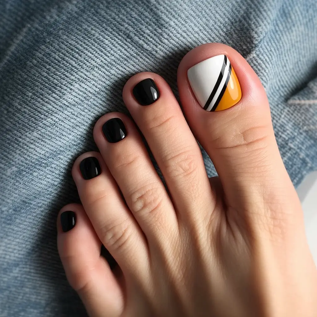 Colors autumn pedicure Modern Graphic Lines