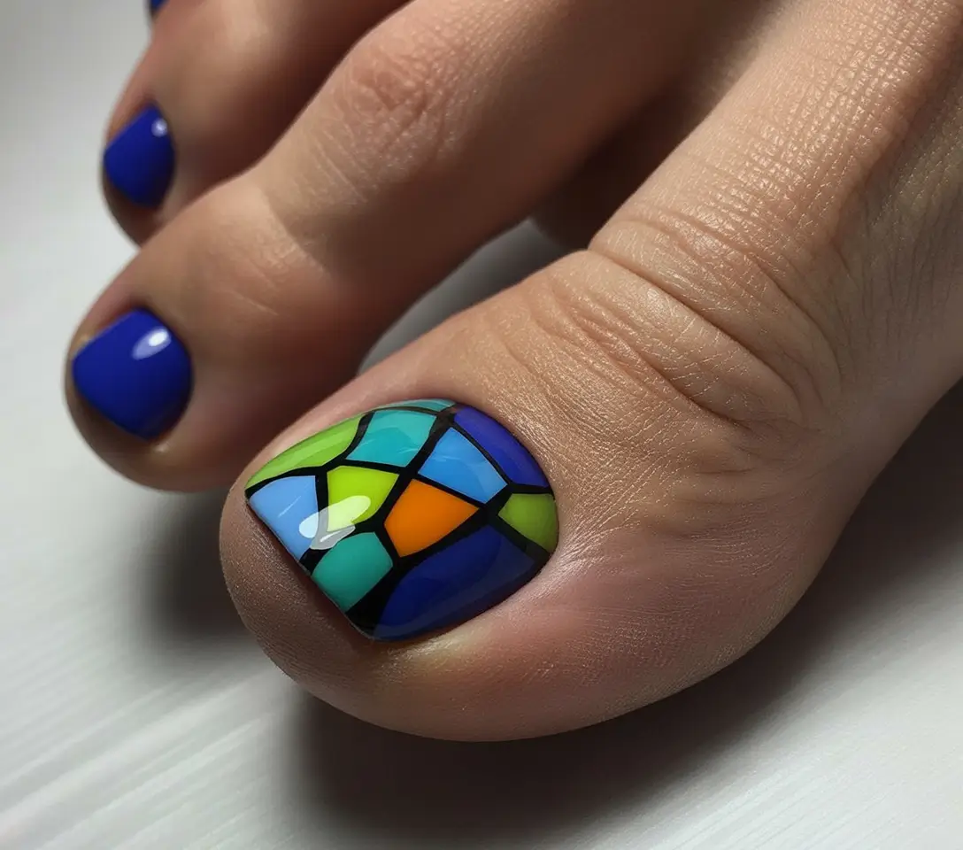 Colors autumn pedicure Stained-Glass Brilliance