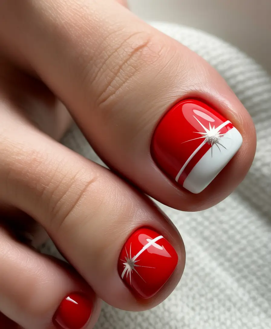 Colors autumn pedicure Starburst Red Charm