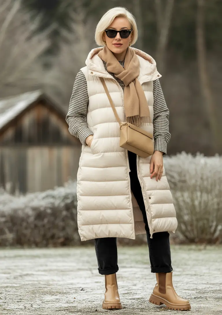 Fall to Winter Outfits 2025: Cozy & Chic Looks Layered Comfort with Longline Vest
