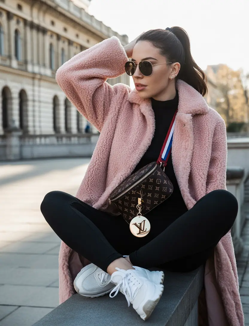 Fall to Winter Outfits 2025 Soft Pink Teddy for Everyday Chic