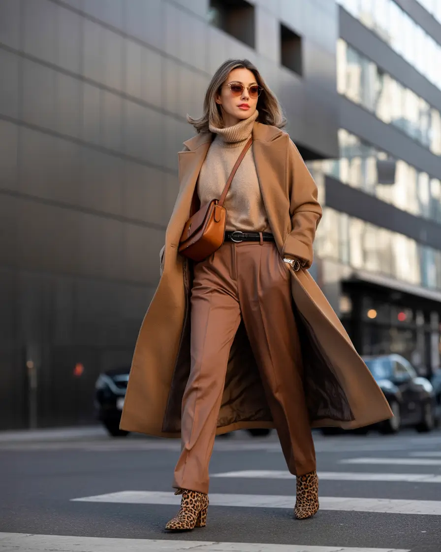 Fall to Winter Outfits 2025 Camel Coat with City Confidence