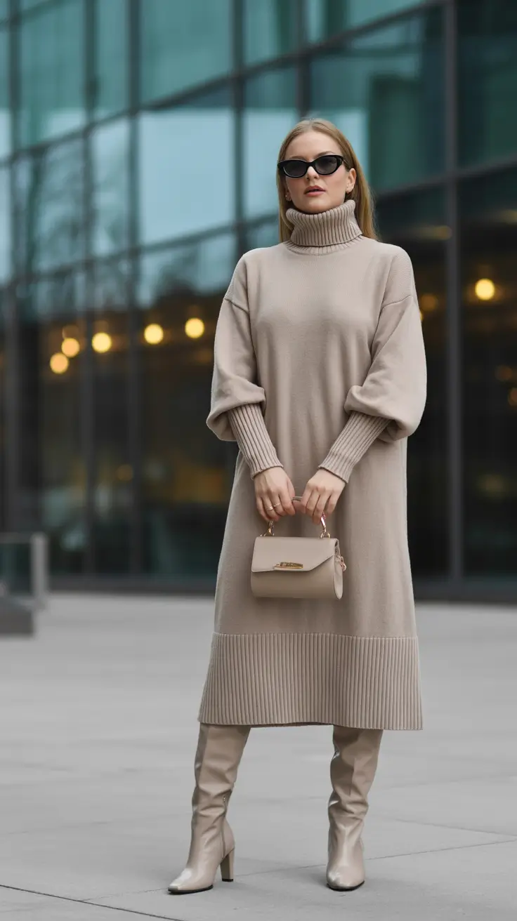 Fall to Winter Outfits 2025 Monochrome Neutrals with Modern Silhouette