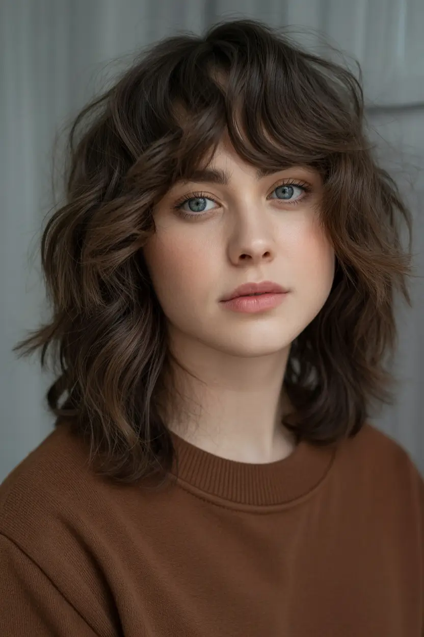 Shaggy Mid length Haircuts to Try in October 2025