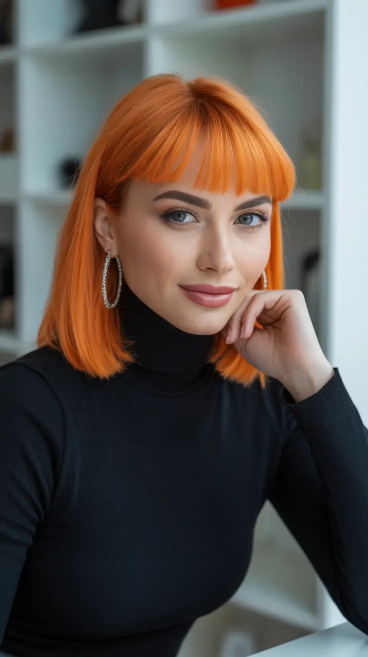 Lob Sleek Orange Haircuts to Try in October 2025