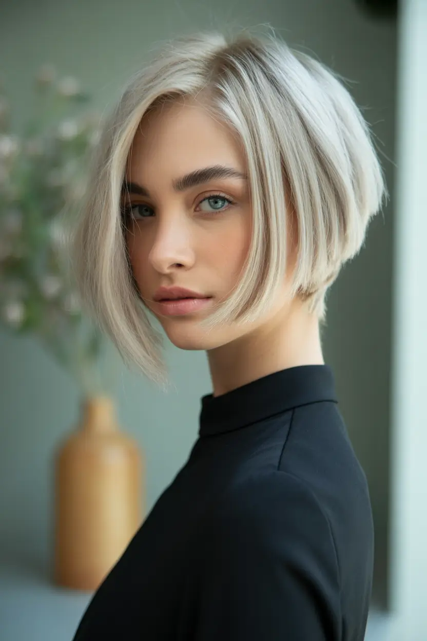Short French bob Platinum Haircuts to Try in October 2025