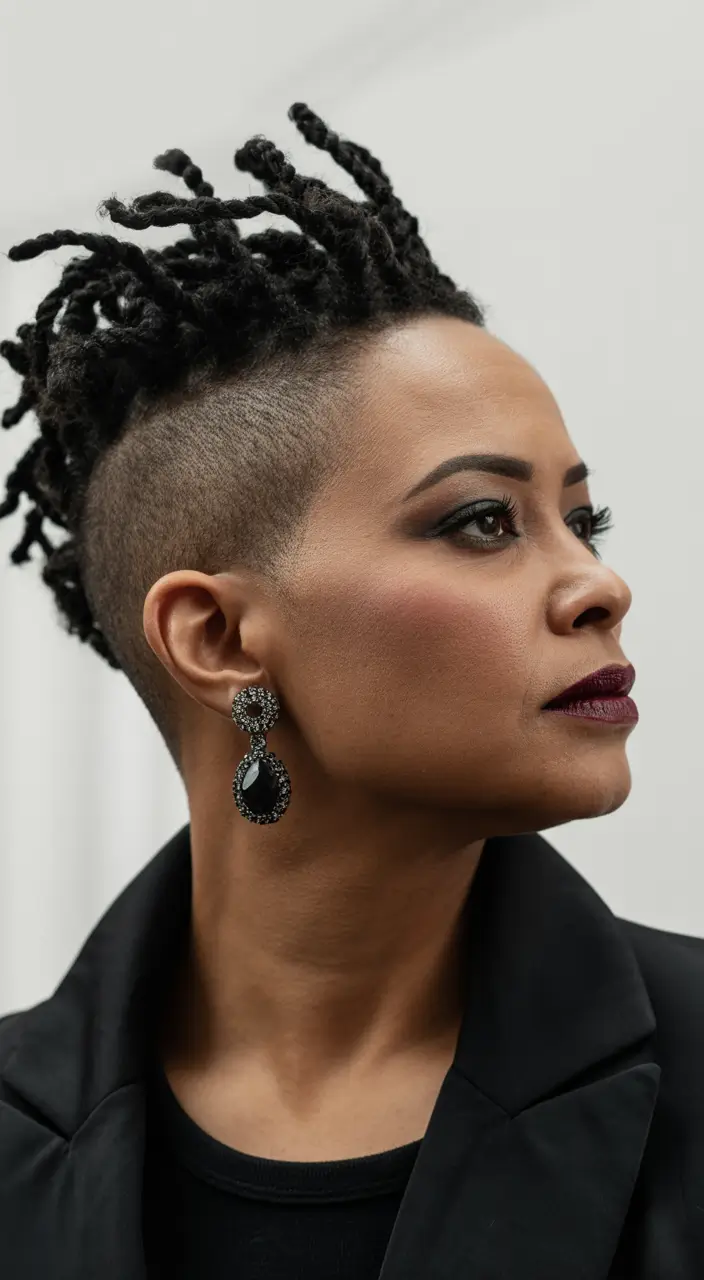 Winter Hairstyles Hair Color 2025-2026 Edgy Shaved Locs