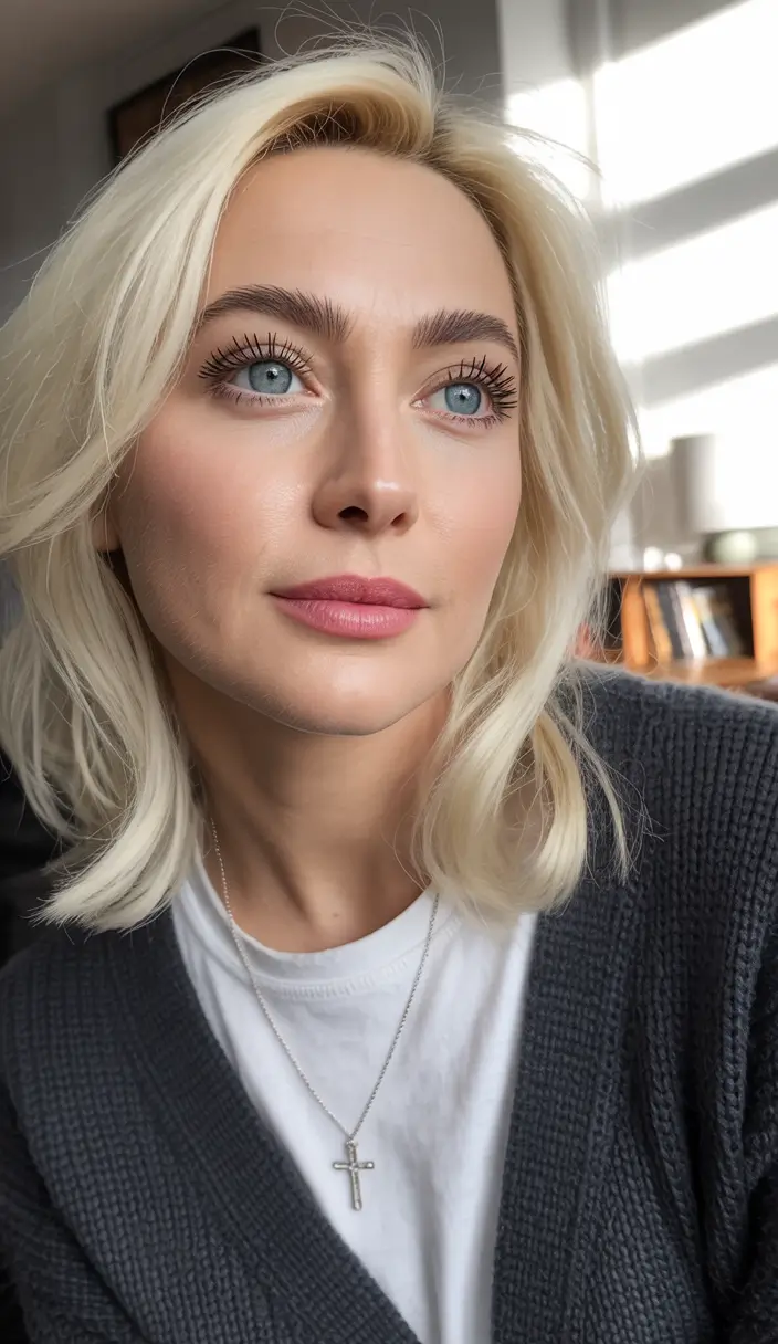 Winter Hairstyles & Hair Color 2025-2026 Platinum Bob