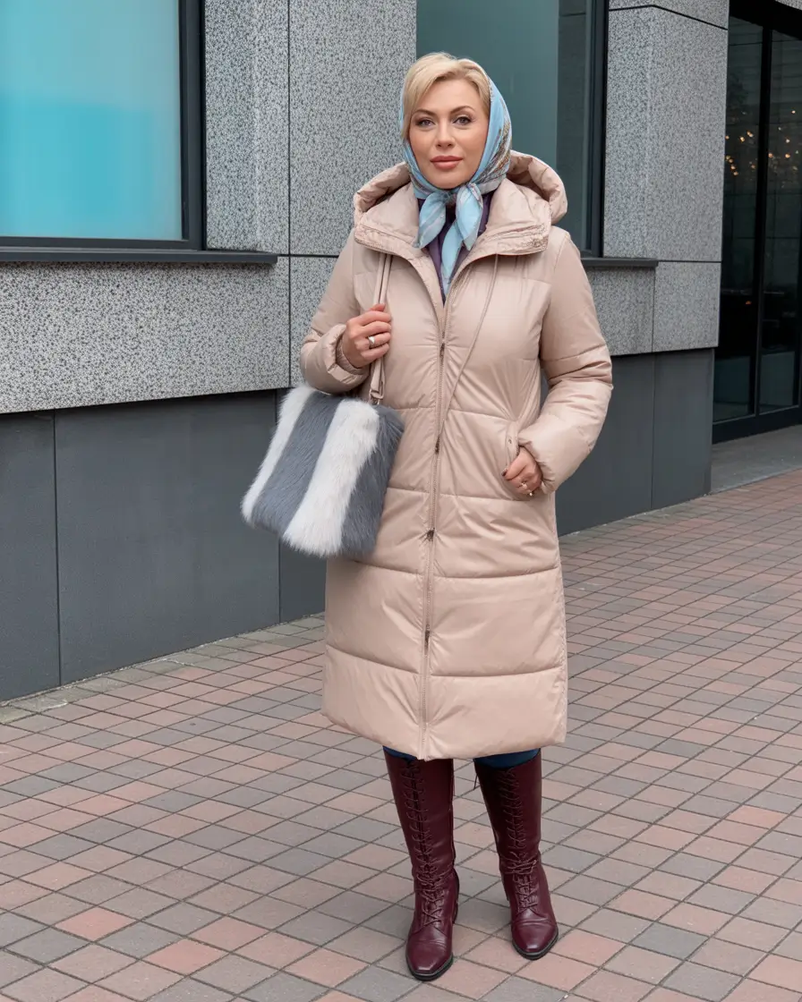 Modern Winter Outfits 2025/2026 Neutral Puffer Elegance