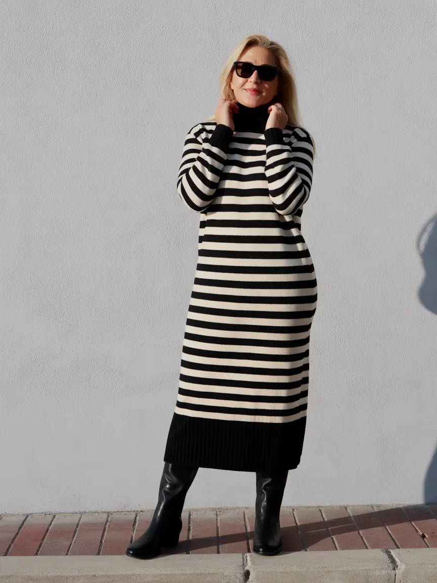 Modern Winter Outfits 2025/2026 Stripes
