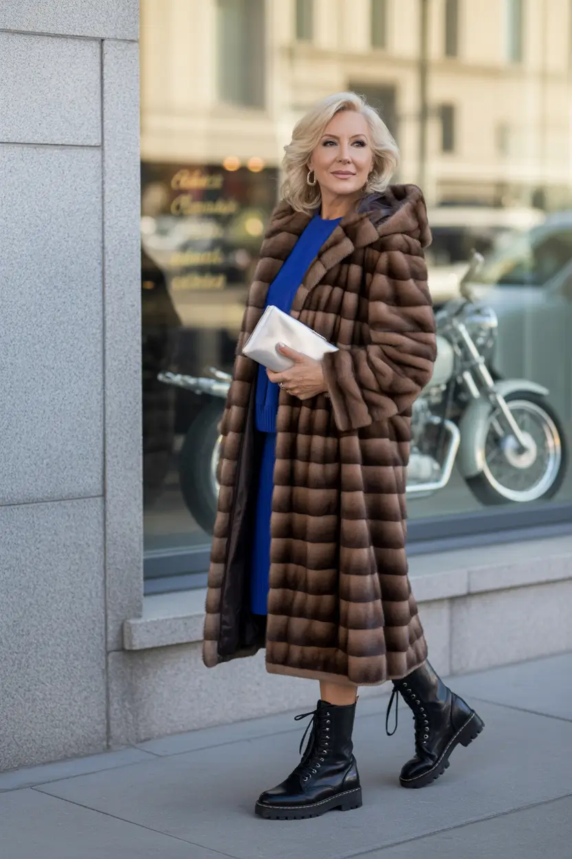 Modern Winter Outfits 2025 2026 for 50 Women Royal Blue Statement