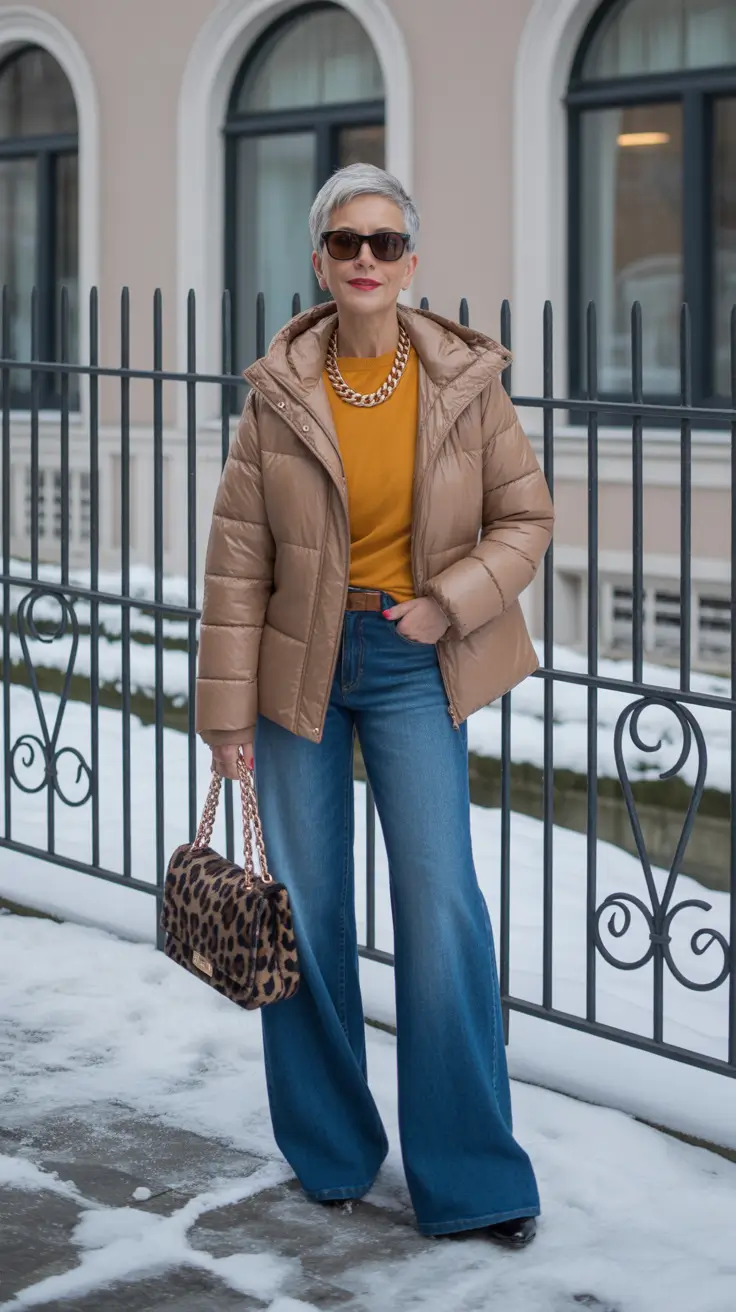 Modern Winter Outfits 2025 2026 for 50 Women Bold and Casual Denim