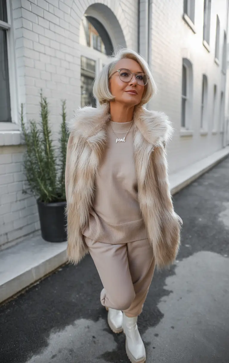 Modern Winter Outfits 2025 2026 for 50 Women Soft Neutrals with a Touch of Luxe