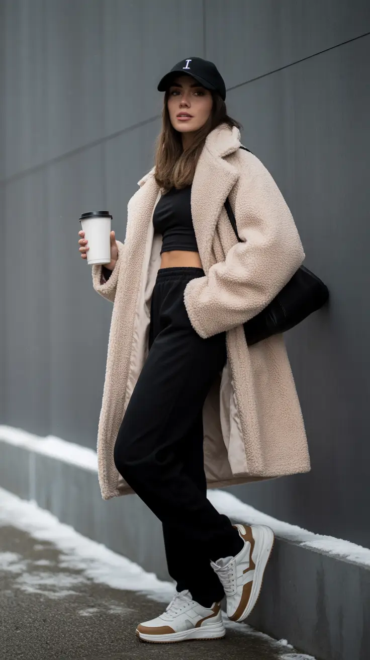 Cold weather street style Sporty Cool in Neutrals