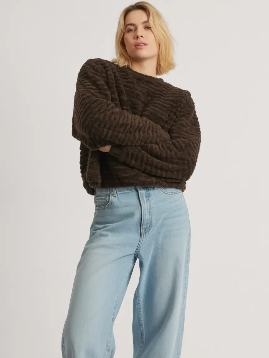 Cold weather street style Cozy Chocolate Textures