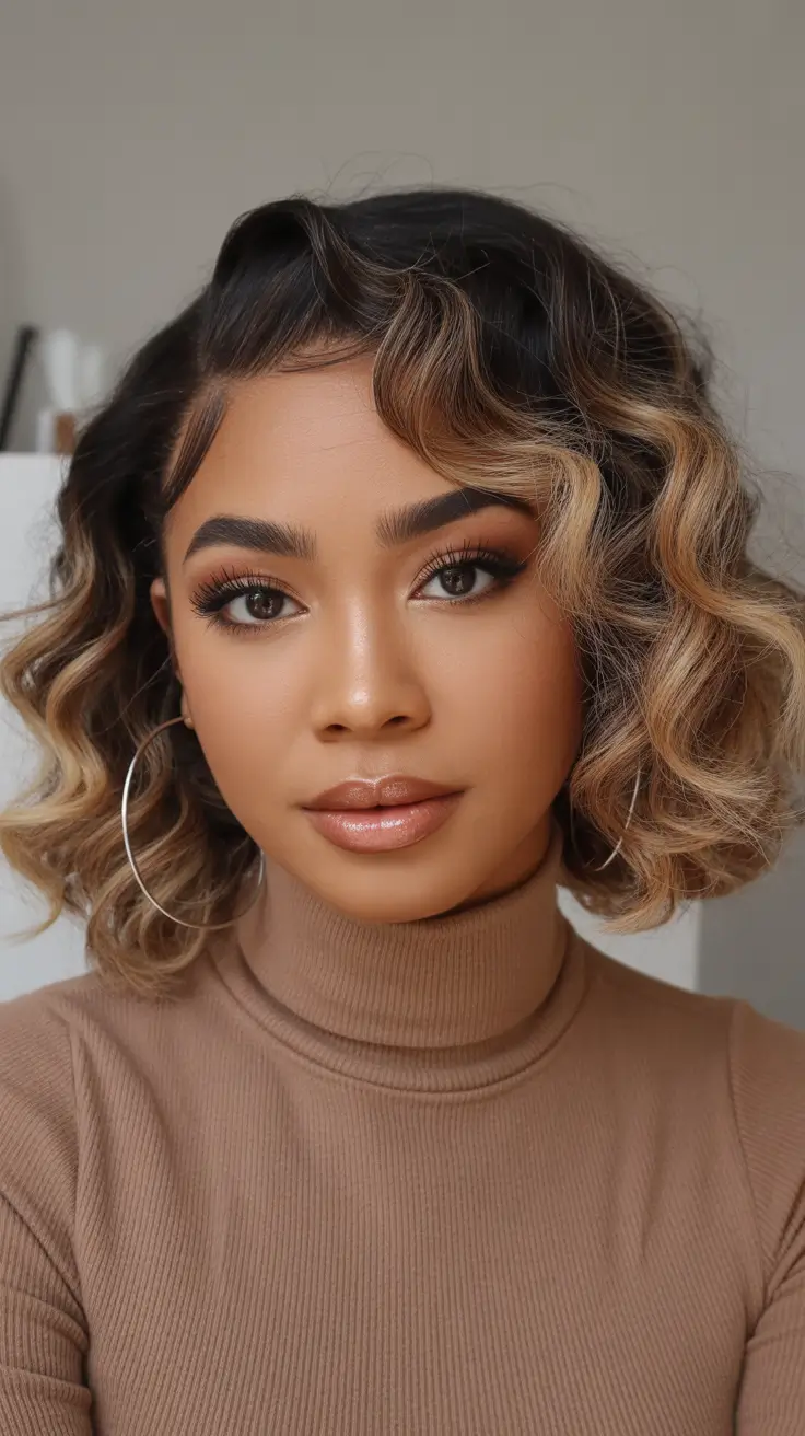 October 2025 Hair Color Trends Soft Caramel Waves with a Modern Twist