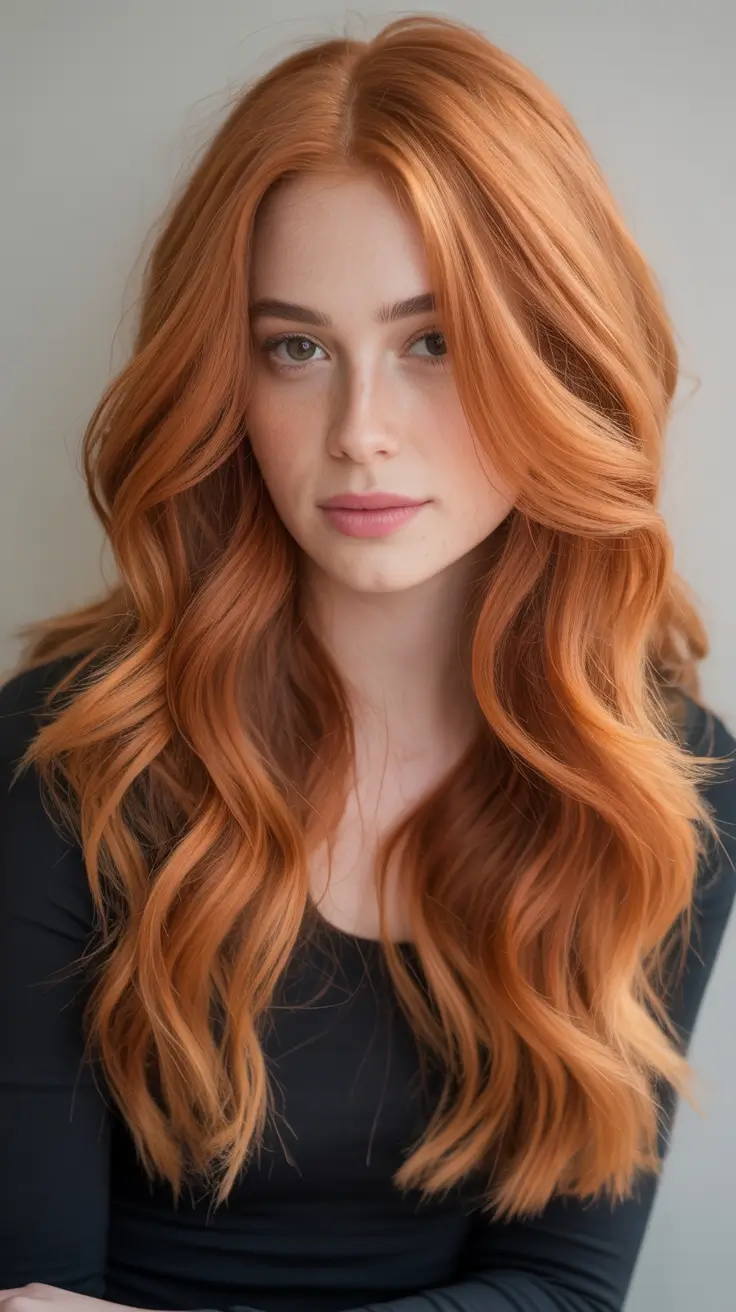 October 2025 Hair Color Trends Copper Glow Waves