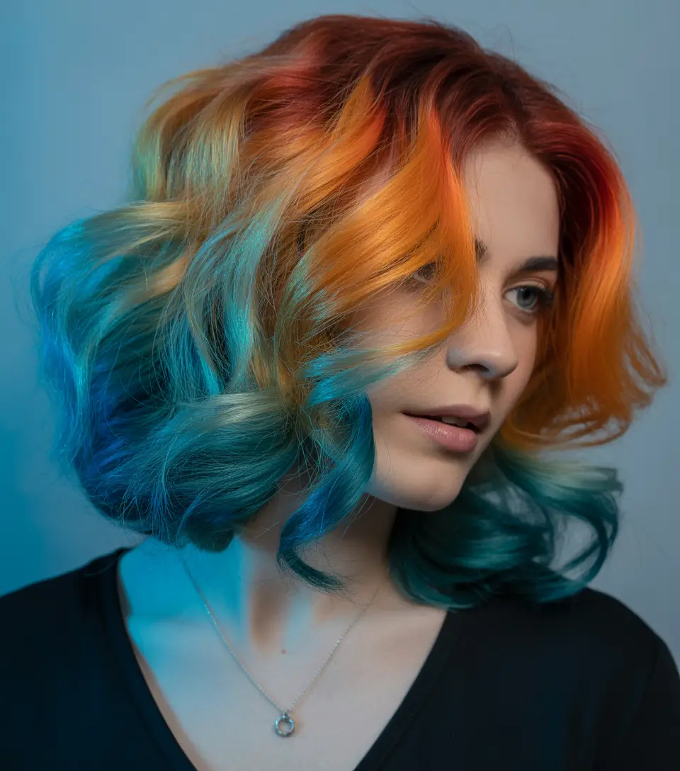 October 2025 Hair Color Trends Sunset Spectrum Waves