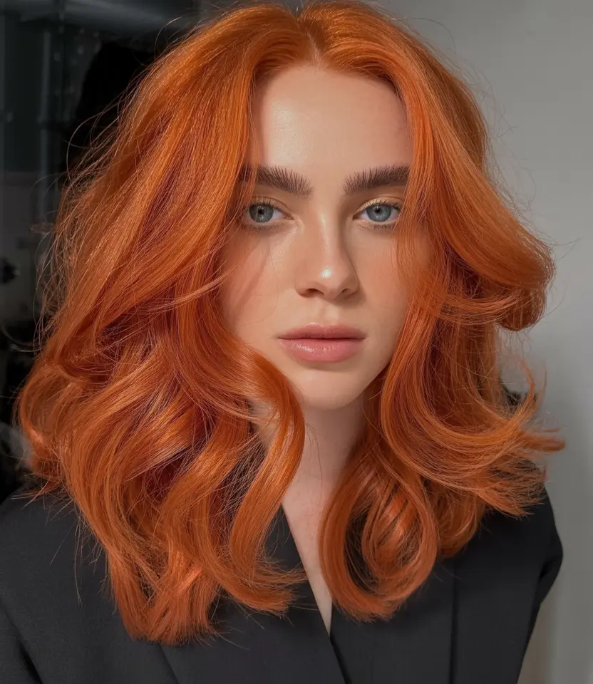 October 2025 Hair Color Trends Pumpkin Spice Glow