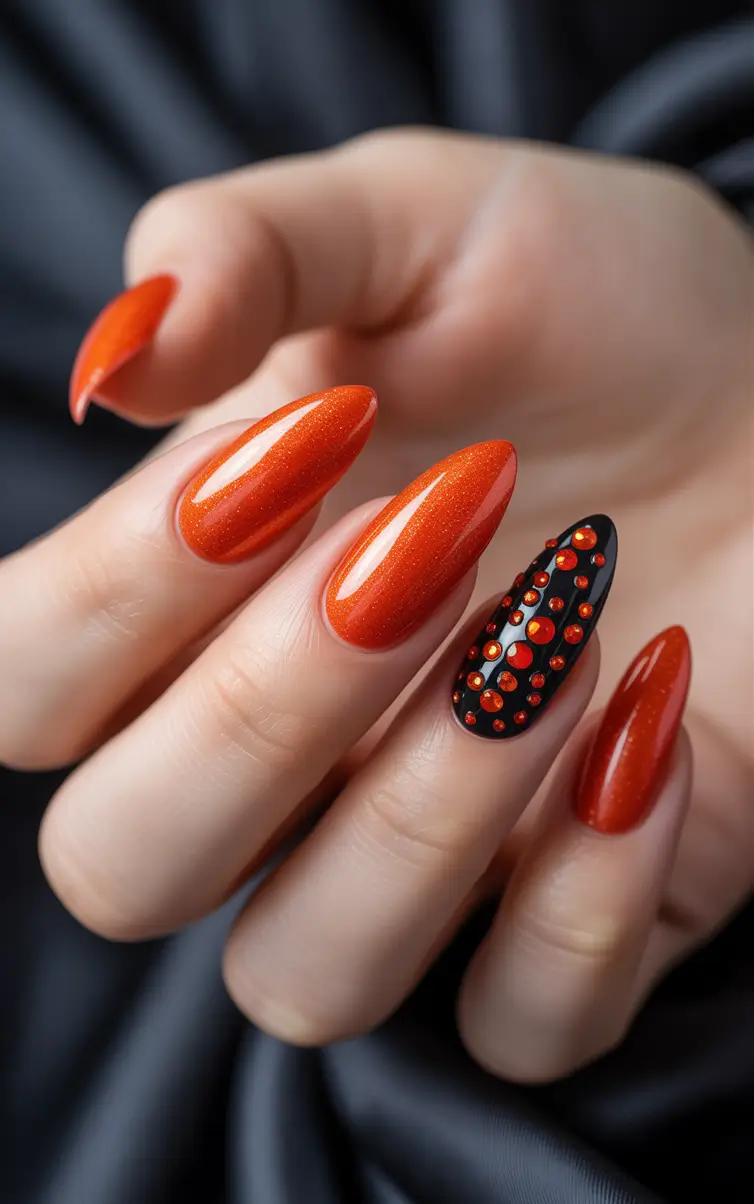 October 2025 Nail Colors Ideas Halloween Ember Spark