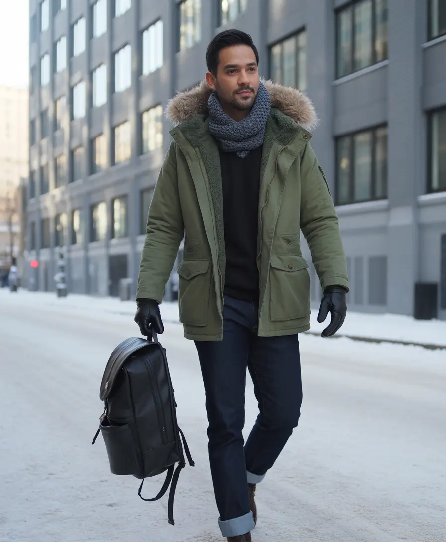 Outfit Ideas for Men Winter 2025 - 2026 Military Green with Function