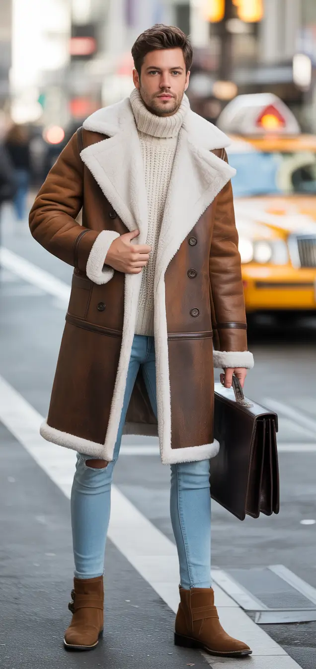 Outfit Ideas for Men Winter 2025 - 2026 Shearling Street Power