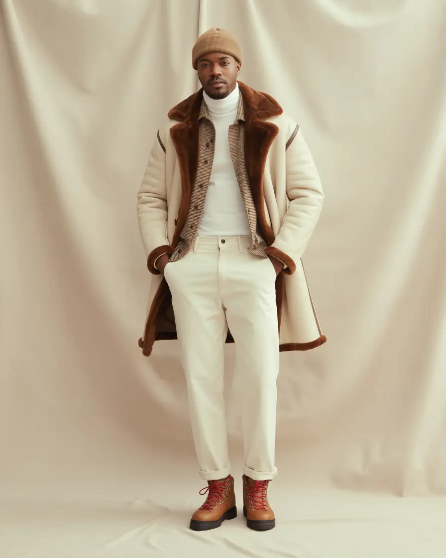Outfit Ideas for Men Winter 2025 - 2026 Winter Whites with Character