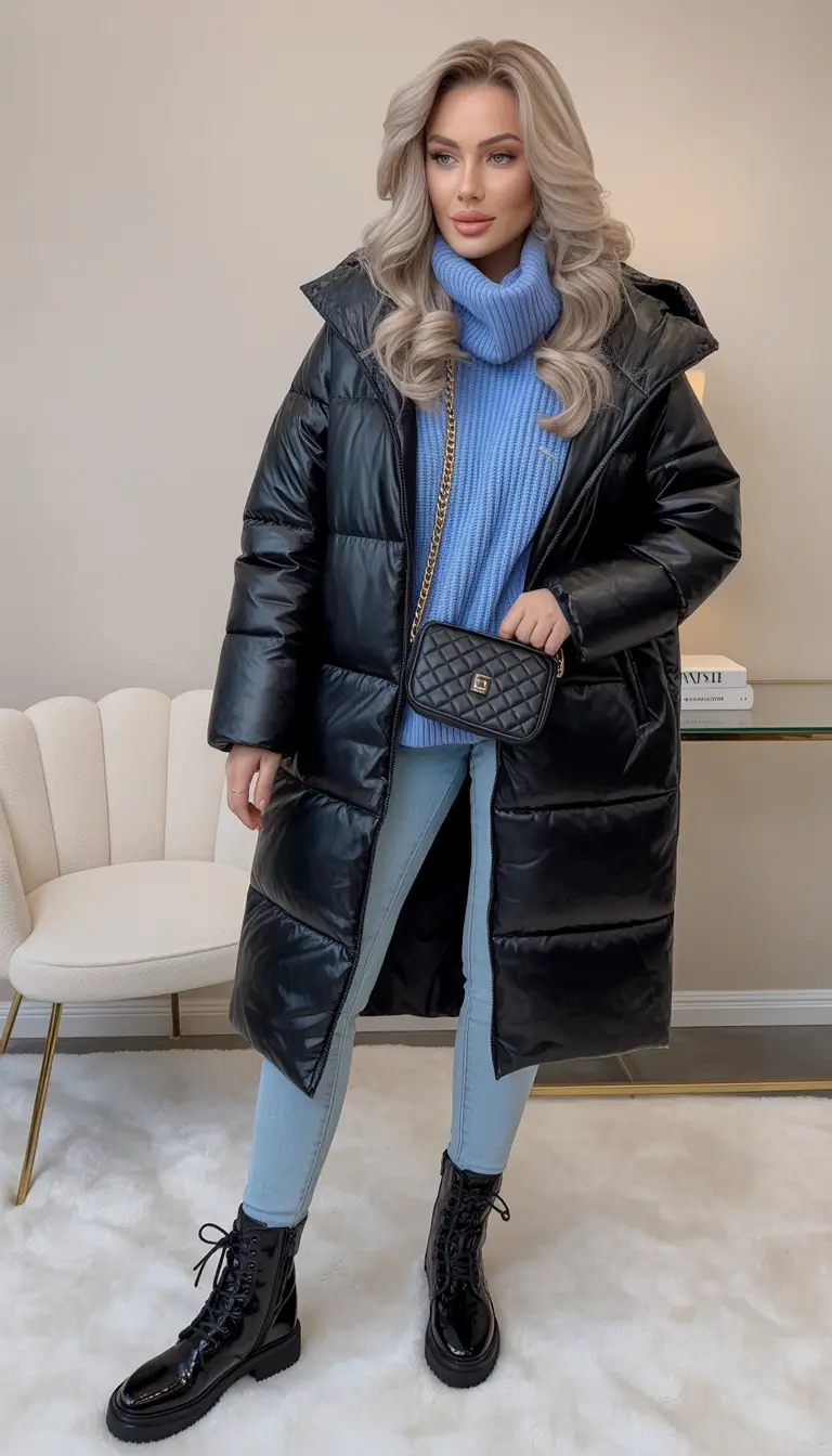 Outfit Inspo for Winter 2025-2026 Classic Black Meets Winter Blue