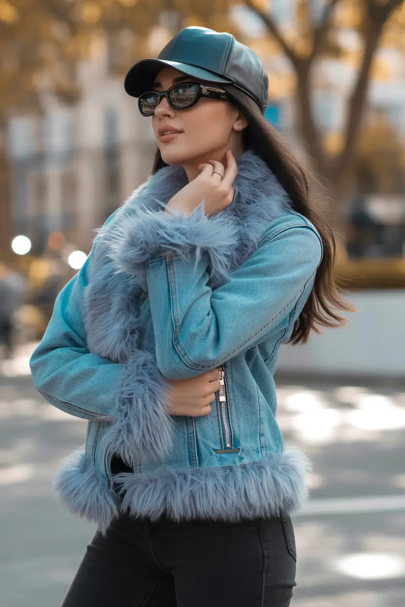 Outfits for Early Winter 2025 Frosty Blue Denim Glam