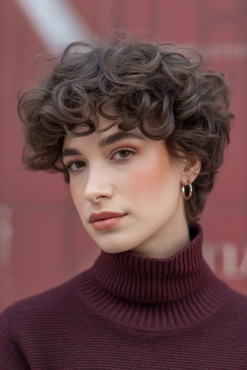 Pixie Haircuts Ideas for Winter 2025–2026 Curly Volume Pixie
