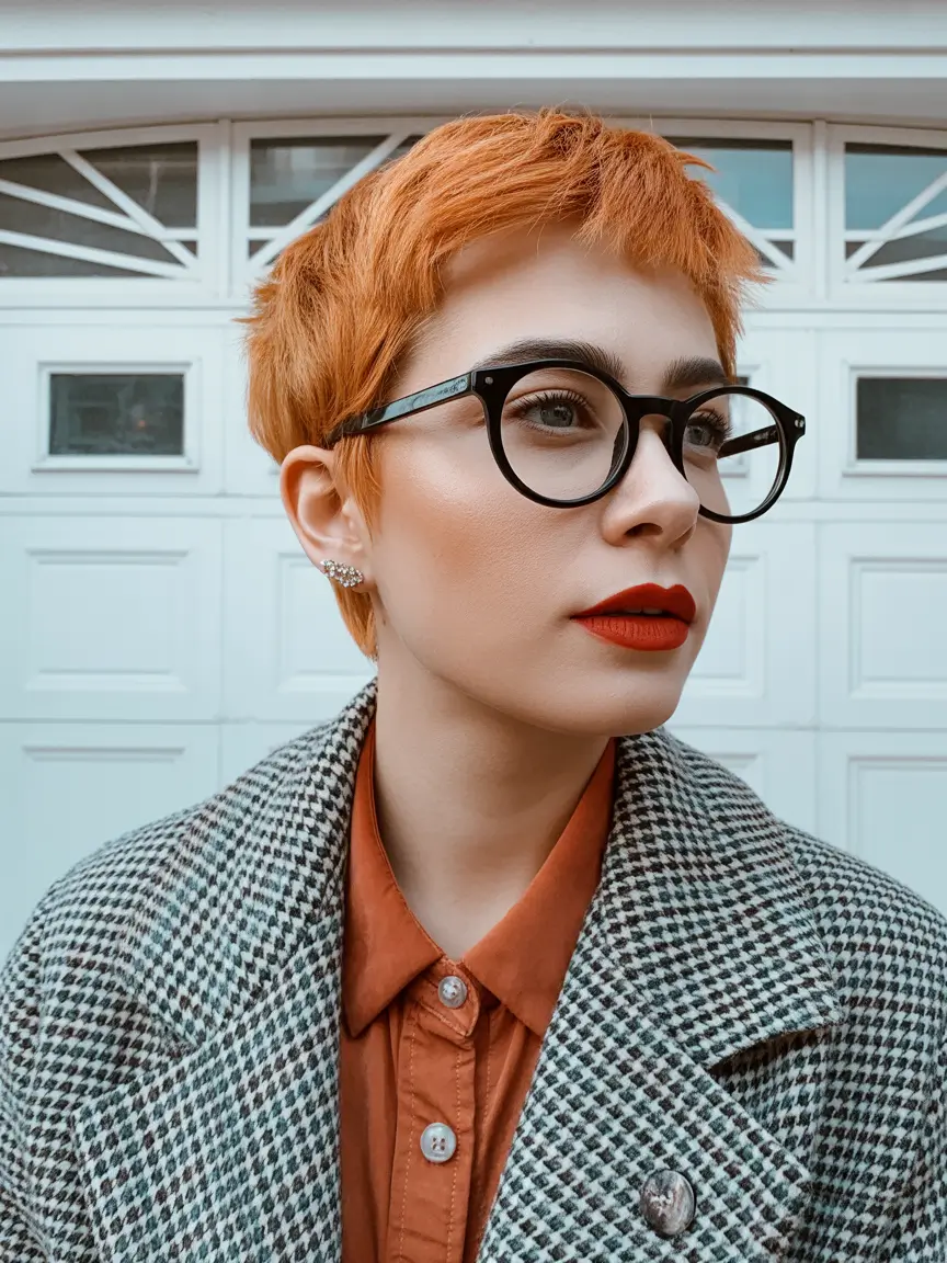 Pixie Haircuts Ideas for Winter 2025–2026 Retro Copper Pixie