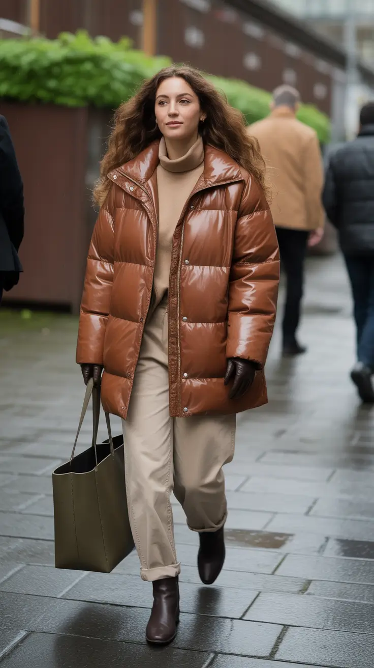 Puffer Jacket Outfit Ideas Winter 2025-2026 Effortless Neutral Elegance