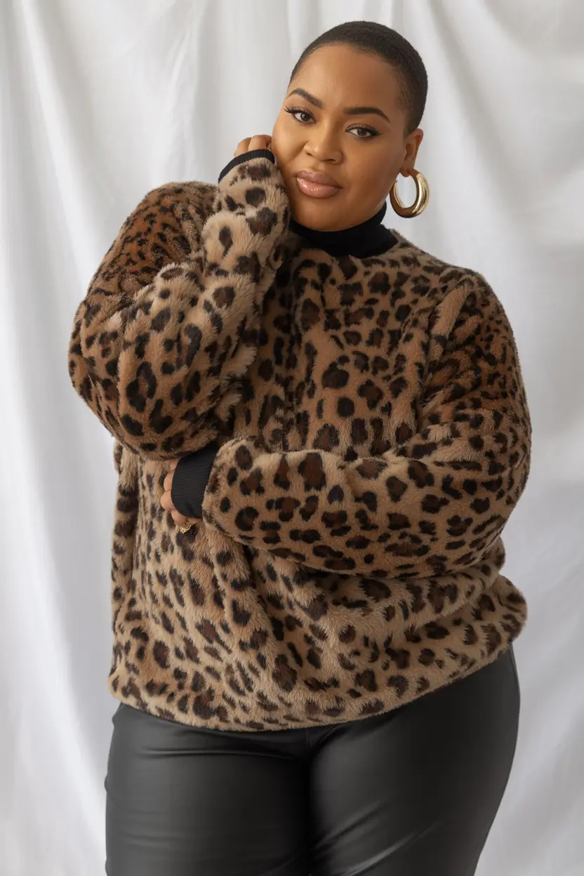 Stylish Plus Size Outfits Winter 2025–2026 Wild Print Confidence