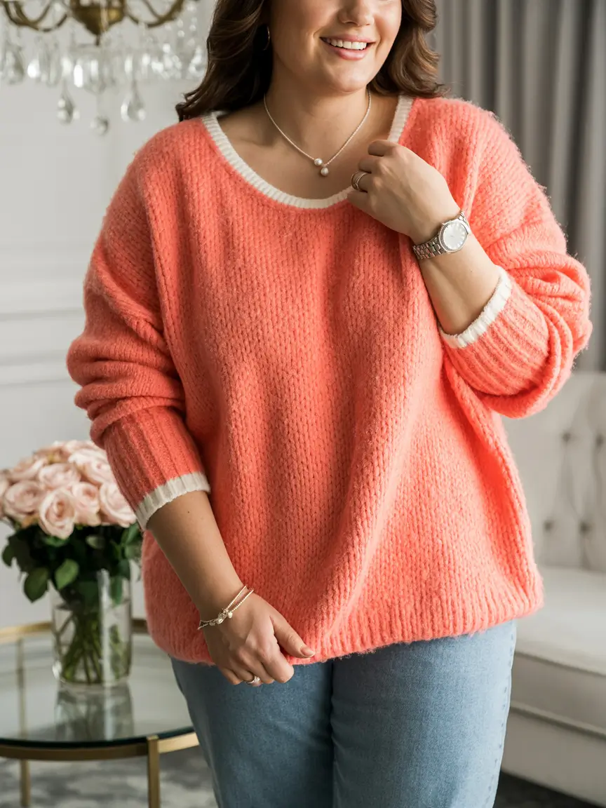 Stylish Plus Size Outfits Winter 2025–2026 Cozy Pop of Color