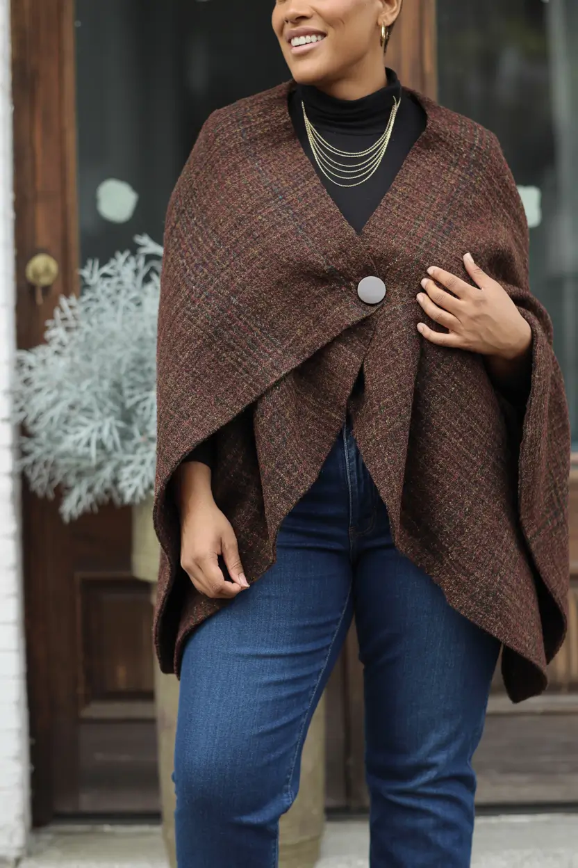 Stylish Plus Size Outfits Winter 2025–2026 Modern Boho Wrap